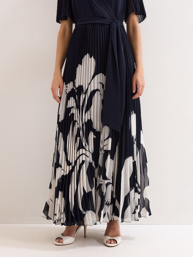 Phase Eight Blue Abigail Wrap Dress - Image 8 of 8