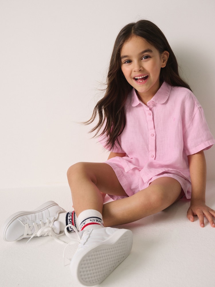 Superdry Pink Linen Co Ord Set - Image 2 of 9