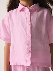 Superdry Pink Linen Co Ord Set - Image 4 of 9