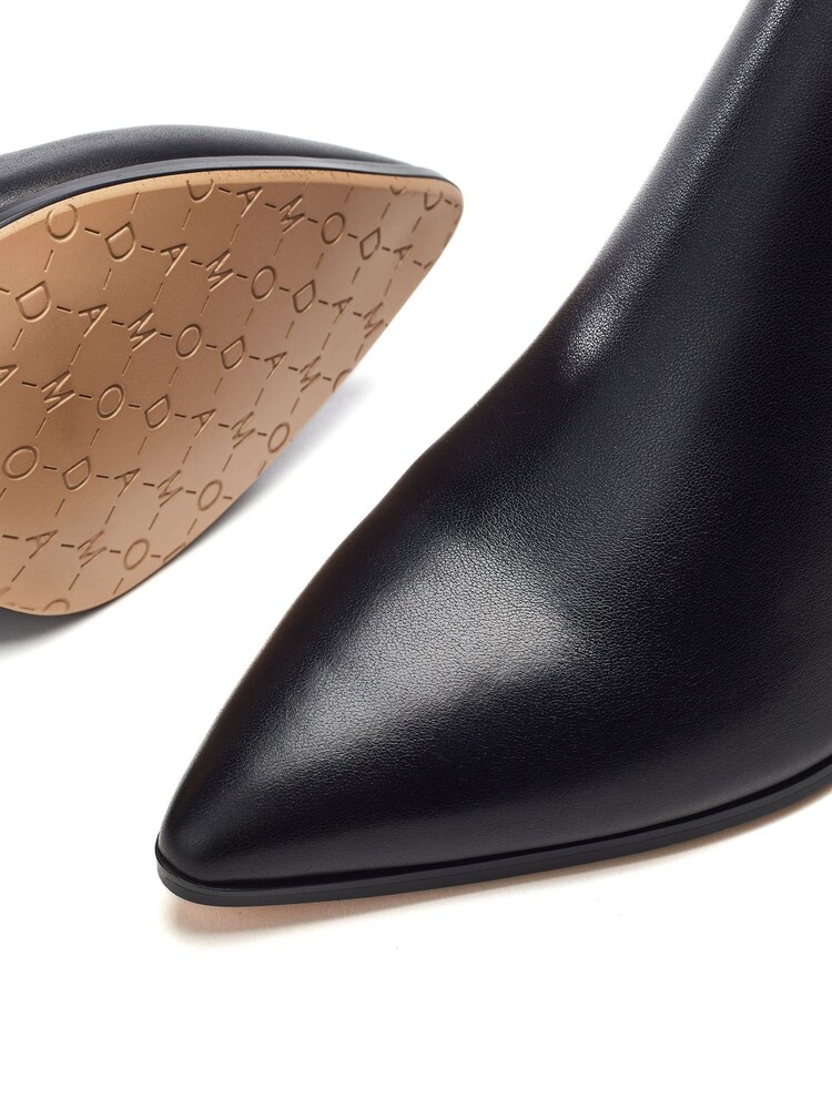 Pallia Pointed Toe Trim Detail Leather Ankle Boots - Image 4 of 4