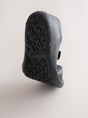 Black Leather Standard Fit (F) Barefoot Mary Jane School Shoes - Image 6 of 7