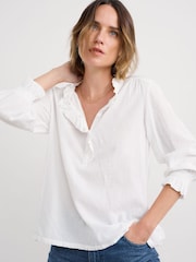 Seasalt Cornwall White Feather Star Top - Image 1 of 5