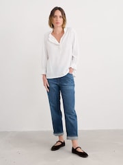 Seasalt Cornwall White Feather Star Top - Image 3 of 5