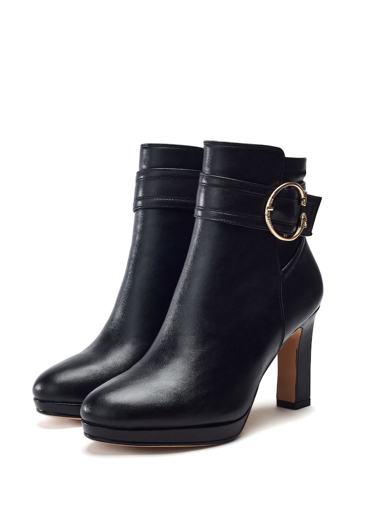 Pelko Leopard Buckle Platform Ankle Boots - Image 2 of 4 Pelko Leopard Buckle Platform Ankle Boots - Image 2 of 4