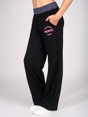 Pineapple Black Pineapple Girls Contrast Band Wide Leg Joggers - Image 1 of 4