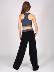 Pineapple Black Pineapple Girls Contrast Band Wide Leg Joggers - Image 4 of 4