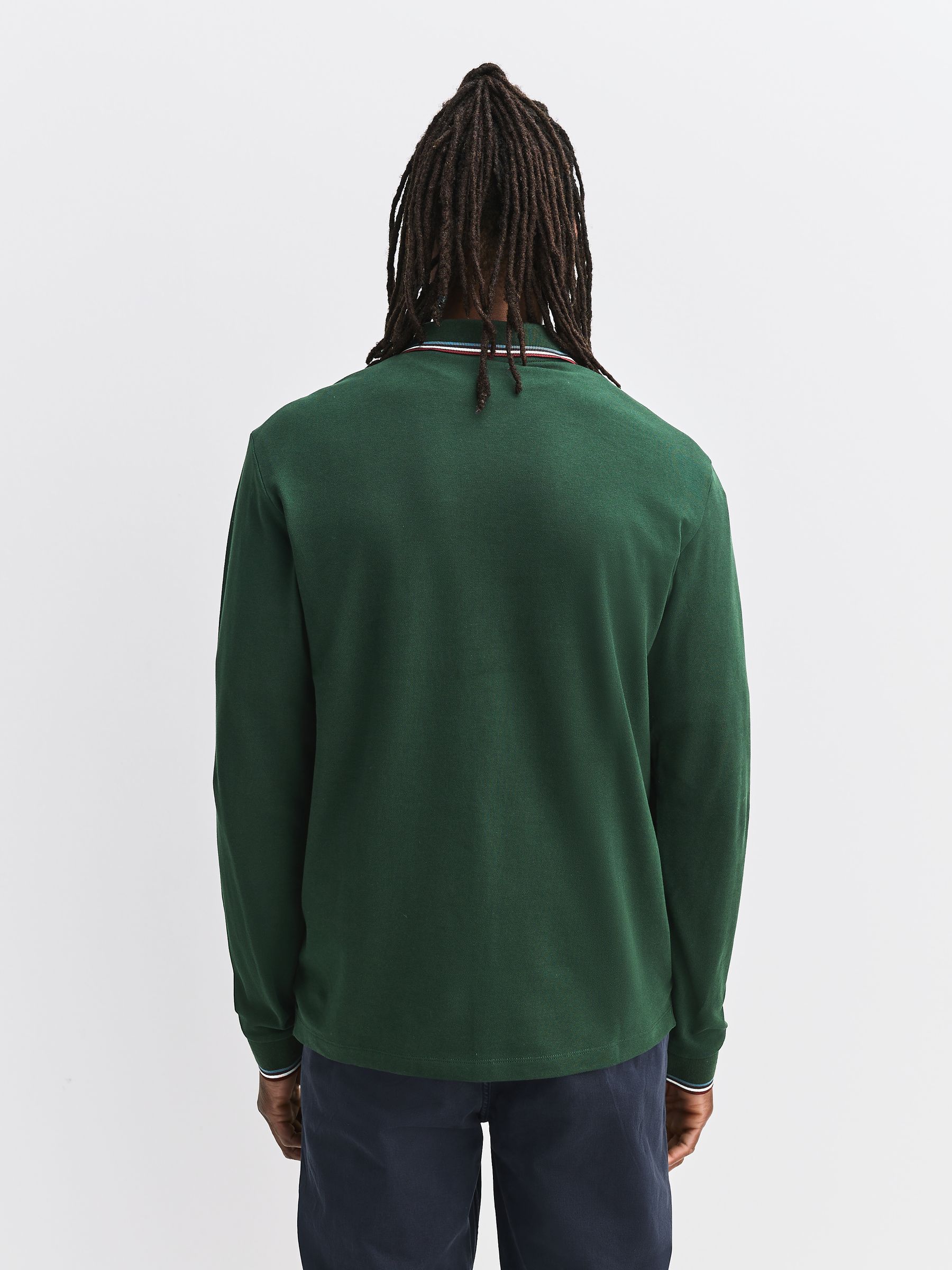 トップス supreme green navy border polo shirt Eight-X | Designer Menswear | Navy Polo With White And Green Trim