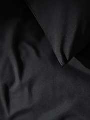 Black Non Iron Simply Soft Microfibre 1 Pack Duvet Cover and Pillowcase Set - Image 3 of 4