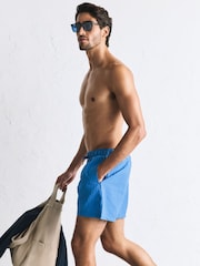 Blue Stripe Seersucker 5 Inch Swim Shorts - Image 4 of 9