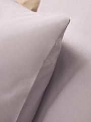 Lilac Purple Cotton Rich Plain Bed Set - Image 5 of 7
