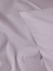 Lilac Purple Cotton Rich Plain Bed Set - Image 6 of 7