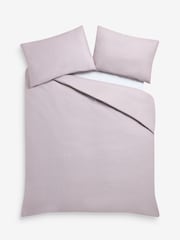 Lilac Purple Cotton Rich Plain Bed Set - Image 7 of 7
