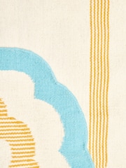 Oliver Bonas Multi Blue Scalloped Border Long Runner Rug - Image 2 of 4