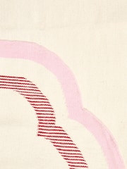 Oliver Bonas Multi Pink Large Scalloped Border Rug - Image 2 of 4
