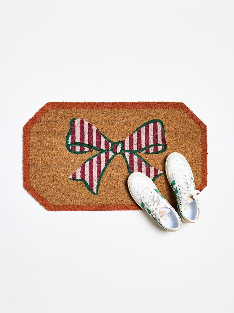 Oliver Bonas Multi Striped Bow Doormat - Image 1 of 4 Oliver Bonas Multi Striped Bow Doormat - Image 1 of 4