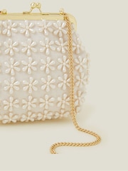 Angels By Accessorize Girls Pearl Flower Clip Frame Mini Bag - Slika 2 iz 2