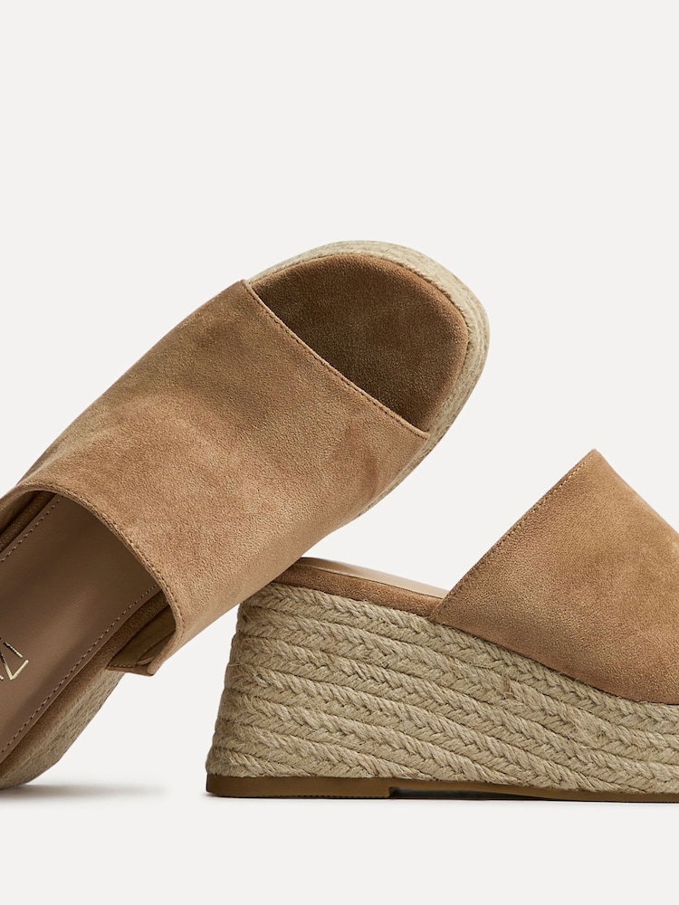 Linzi Brown Espresso Espadrille Mule Sandals - Image 5 of 5 Linzi Brown Espresso Espadrille Mule Sandals - Image 5 of 5