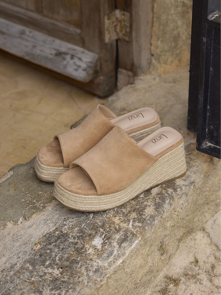 Linzi Brown Espresso Espadrille Mule Sandals - Image 6 of 6