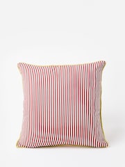 Oliver Bonas Pink Reversible Diamond Stripe Cushion Cover 45x45cm - Image 5 of 5
