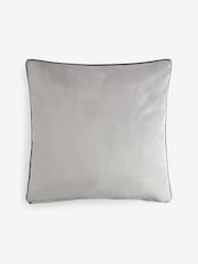 Silver Matte Velvet Contrast Pipe 59 x 59cm Cushion - Image 5 of 5