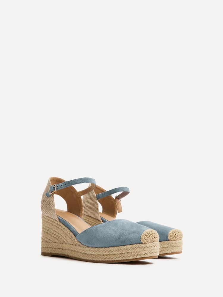 Linzi Blue Present Closed Toe Espadrille Wedges - Image 5 of 5 Linzi Blue Present Closed Toe Espadrille Wedges - Image 5 of 5