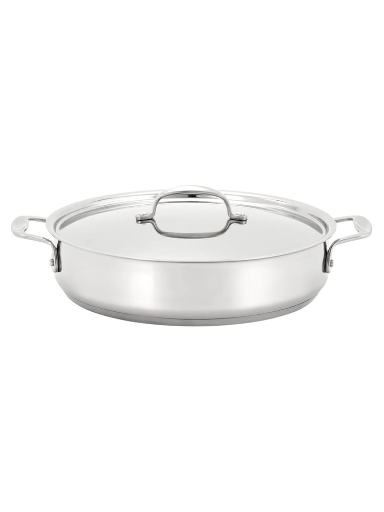 Stellar Polished Steel Profile Uncoated Shallow Caserol Pan - Imagen 1 de 3