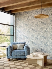 Scion Blue Falling Foss Oakham 10M Wallpaper - Image 1 of 5