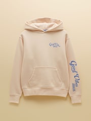 Joules Cream Beach Graphic Unisex Oversized Hoodie - Image 9 of 9