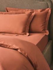 Set of 2 Orange Hazel Cotton Rich Pillowcases - Image 1 of 3