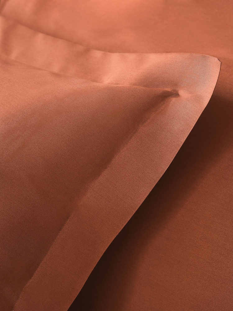 Set of 2 Orange Hazel Cotton Rich Pillowcases - Image 2 of 3 Set of 2 Orange Hazel Cotton Rich Pillowcases - Image 2 of 3