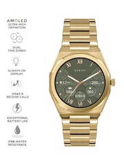 Radley Gold Series 47 Amoled Stainless Steel Gold Plated Bracelet Smart Watch - Image 2 of 5