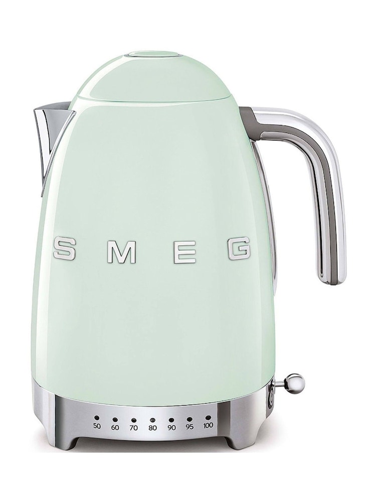 Smeg Pastel Green 1.7L Jug Kettle with Acoustic Alarm - Image 1 of 4 Smeg Pastel Green 1.7L Jug Kettle with Acoustic Alarm - Image 1 of 4