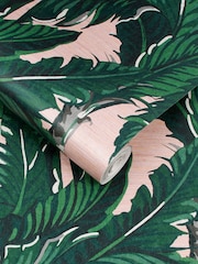 Graham & Brown Blush Daintree Palm 10M Wallpaper - Image 3 of 3