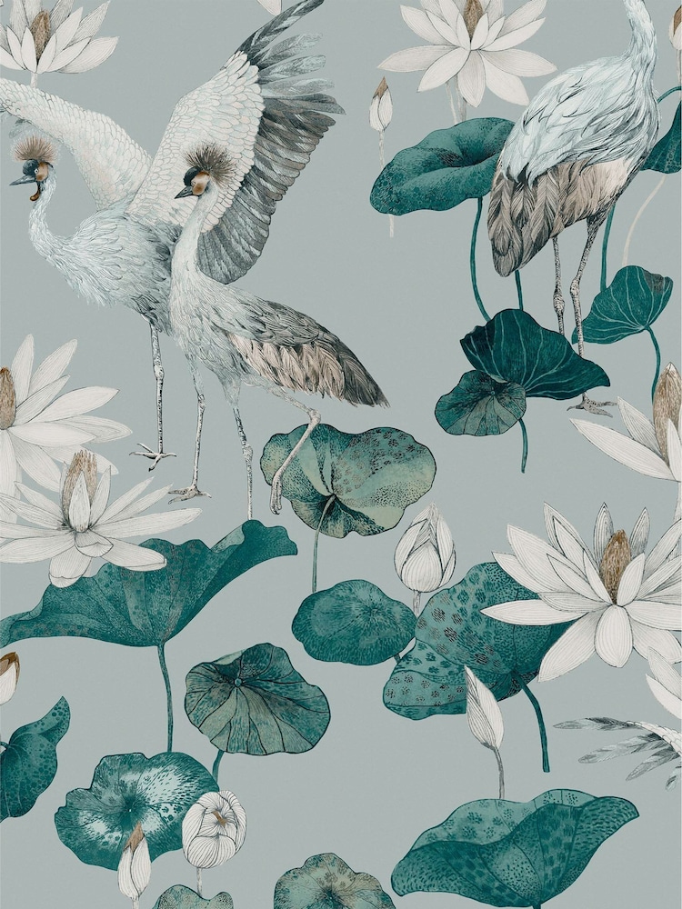 Graham & Brown Sea Green Teien 10M Wallpaper - Image 2 of 4 Graham & Brown Sea Green Teien 10M Wallpaper - Image 2 of 4