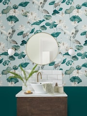 Graham & Brown Sea Green Teien 10M Wallpaper - Image 4 of 4