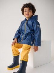 Hatley Navy & Yellow Matte Rain Wellies - Image 5 of 5
