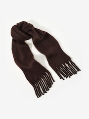 Mint Velvet Brown Brushed Tassel Scarf - Image 2 of 3
