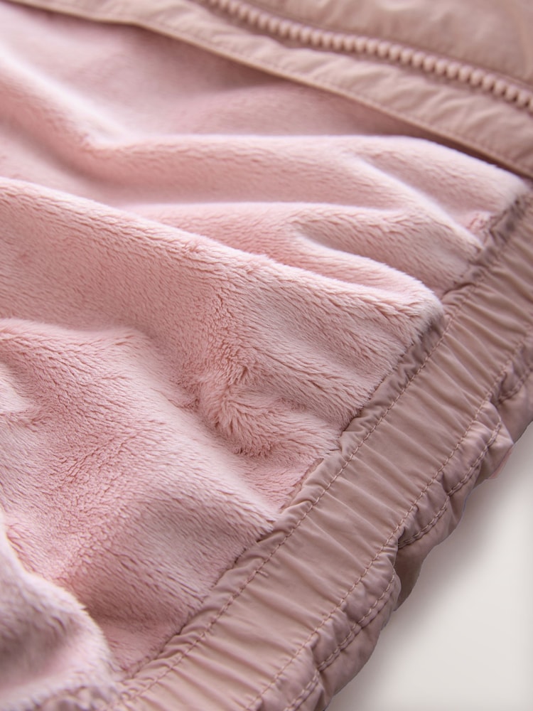 Pink Shower Resistant Faux Fur Lined Padded Coat (3mths-7yrs) - Image 5 of 5 Pink Shower Resistant Faux Fur Lined Padded Coat (3mths-7yrs) - Image 5 of 5