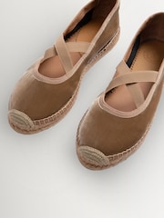 Penelope Chilvers Gold Chico Espadrille Cross Strap Shoes - Image 10 of 10