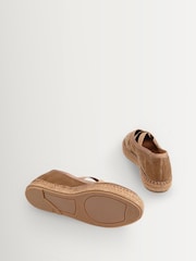 Penelope Chilvers Gold Chico Espadrille Cross Strap Shoes - Image 9 of 10