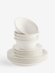 12 Piece Cream Beatrice Dinner Set - Image 5 of 5