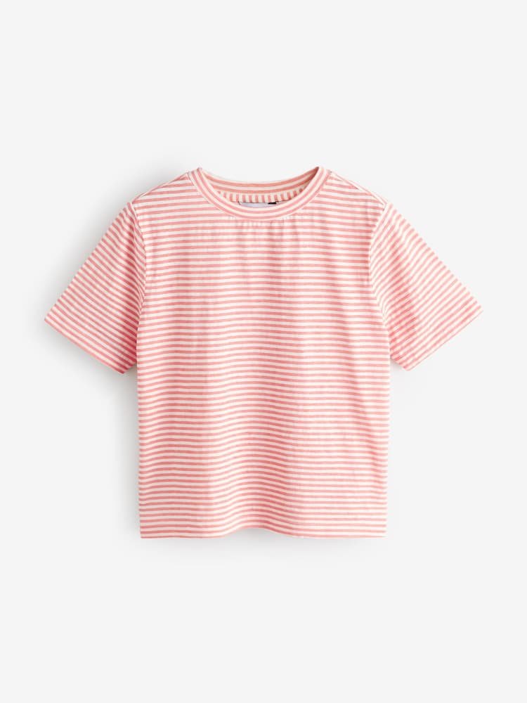 Pink Striped Short Sleeve T-Shirt - Image 1 of 1