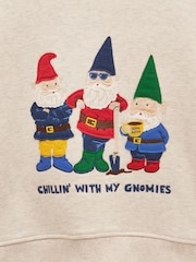 Joules Kids' Hudson Oat Gnome Applique Sweatshirt - Image 3 of 4