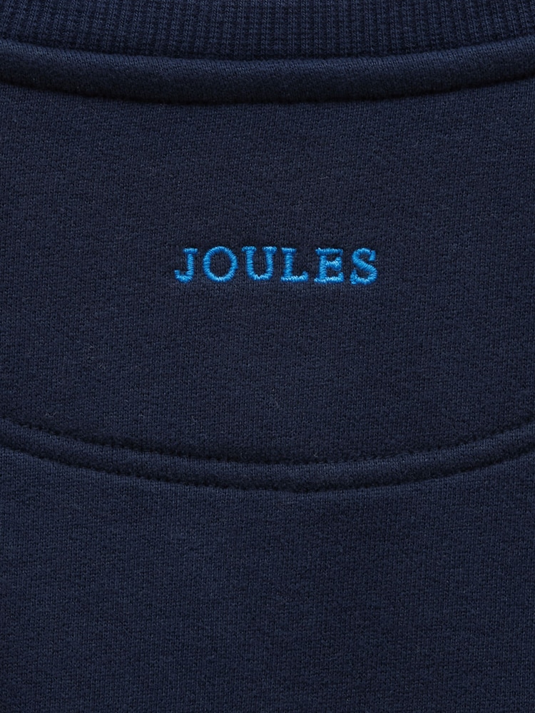 Joules Kids' Hudson Navy Dino Applique Sweatshirt - Image 4 of 4 Joules Kids' Hudson Navy Dino Applique Sweatshirt - Image 4 of 4