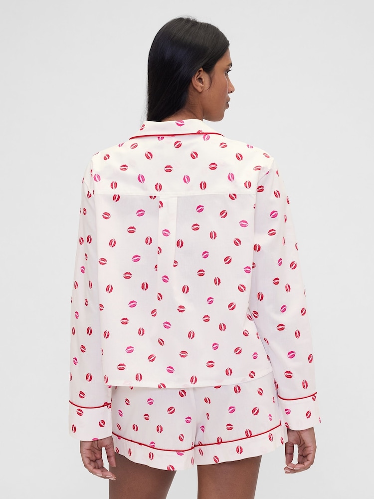 Gap Gap X Summer Fridays White Kiss Poplin Pyjama Top - Image 2 of 6 Gap Gap X Summer Fridays White Kiss Poplin Pyjama Top - Image 2 of 6