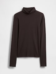 Gap Brown Featherweight Turtle Neck T-Shirt - Image 2 of 2