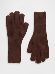 Gap Brown CashSoft Ribbed Gloves - Image 1 of 1