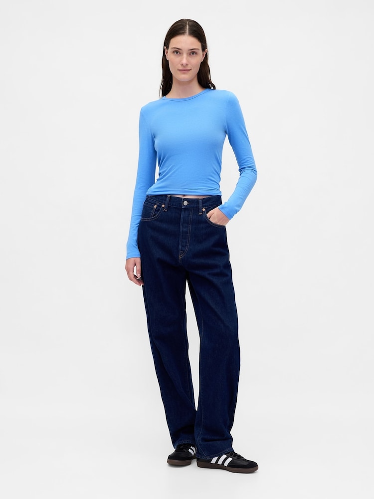 Gap Blue Featherweight Crew Neck T-Shirt - Image 3 of 3