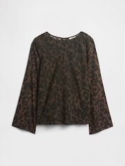 Gap Animal Bell Sleeve Boatneck Top - Image 5 of 5