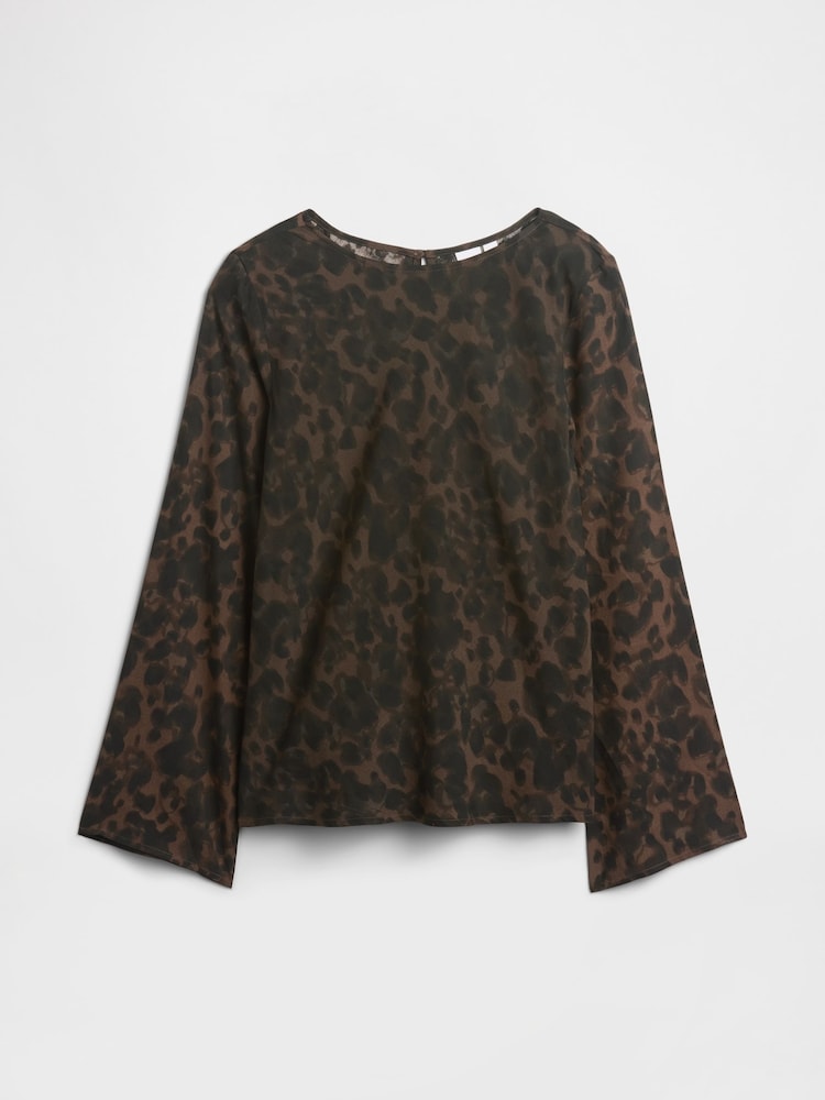 Gap Animal Bell Sleeve Boatneck Top - Image 5 of 5 Gap Animal Bell Sleeve Boatneck Top - Image 5 of 5